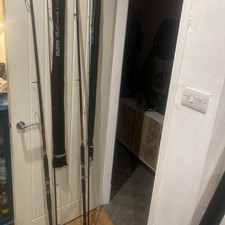 Silstar Carp Fishing Rod Rods 2 Piece 12ft 2lb test curves + bags excellent 