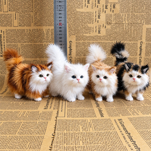Realistic plush kitten soft - realistic,