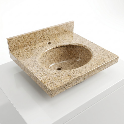 Beige granite vanity top - vanity,
