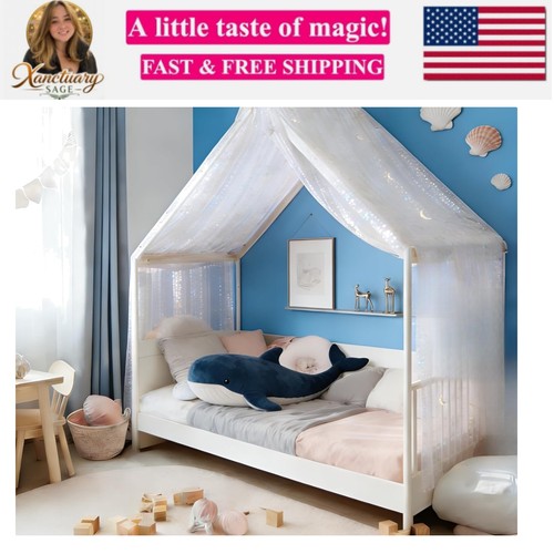 Canopy bed curtains glitter - canopy,