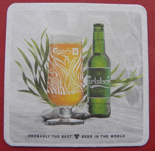 Carlsberg beer mat - beer,
