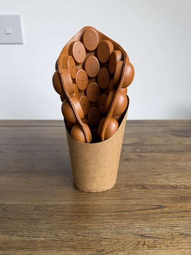 Realistic egg waffle display - realistic,