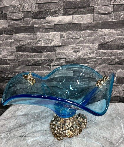 Large blue glass - blue, 42cm