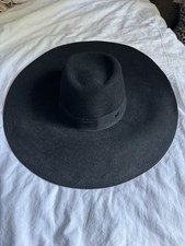 Maison Michel Paris Black Wide Brim Hat Medium