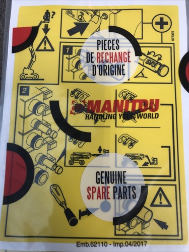 Manitou boom lift safety lable - manitou,