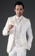 Men's Ivory(Cream) Slim Fit