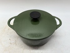 Le Creuset Cousances Casserole Dish Dutch Oven Cast Iron Green 18
