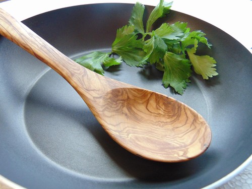 Olive wood spoon handmade - olive,