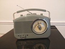 Steepletone Brighton AM/FM Radio Retro Classic Vintage Grey 