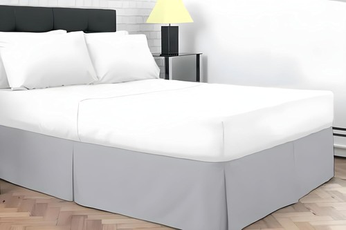 Plain dyed poly cotton pleated - poly,