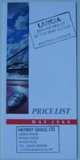 Lancia price list 1989 may - list,