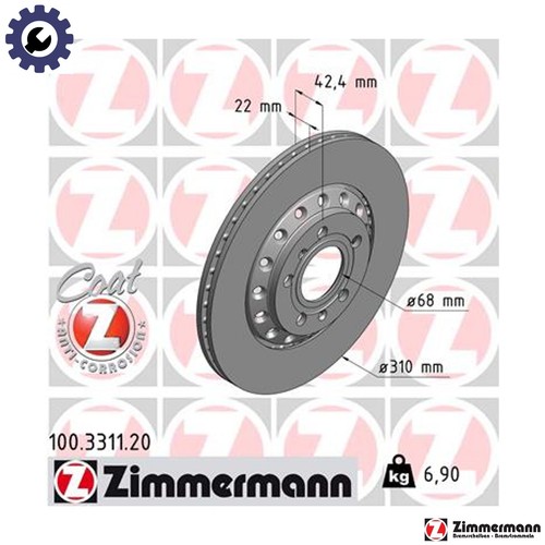 Brake disc 100 3311 for - 100.3311.20,