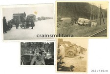 4x Genuine Photo Soldiers with Krad Motorcycle Loot Truck Ford Trump Trailer etc