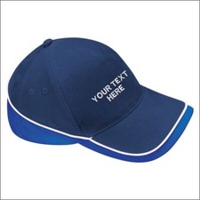 Personalised Custom Text Embroidered Baseball Cap Adjustable Peak Sports Hat
