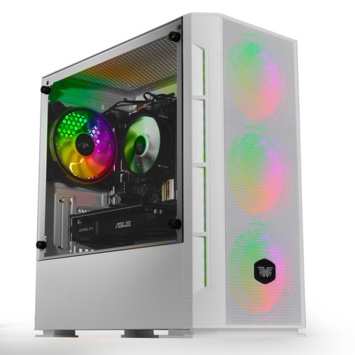 Gaming white computer - white,