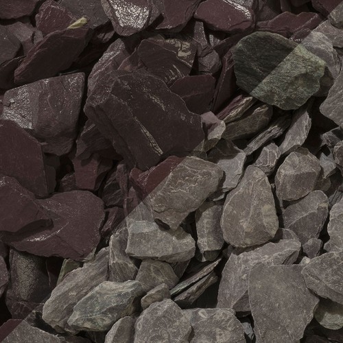 Plum slate chippings 40mm - plum,