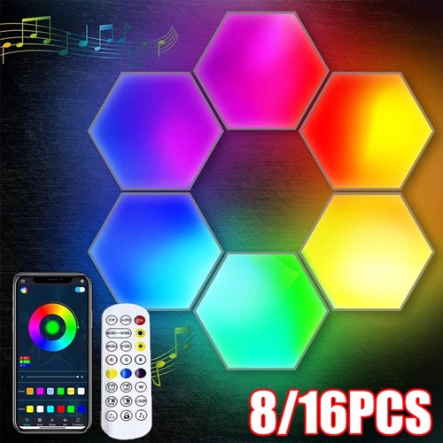 16x smart led hexagon lights - 8/16x,