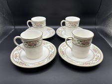 Royal Doulton Demitasse Cup Alton Pattern Set Of 4 Fine China Porcelain England