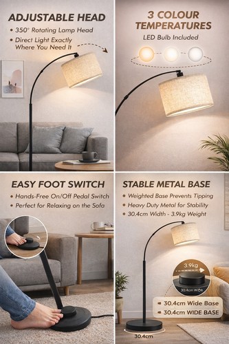 Black arc floor lamp - arc,