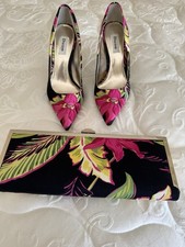 Dune Court Shoe Size 6 with Matching Clutch Bag Set