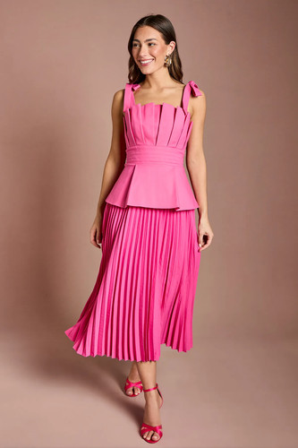 Coast pink fit flare - flare, dress