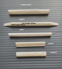 BONE Ukulele  SADDLES AND TOP NUTS 3 SADDLE TYPES AND 2 TOP NUTS TO CHOOSE FROM