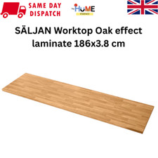 Solid Oak Effect Kitchen Worktop Laminate Curved Edge Laminate 246 Cm