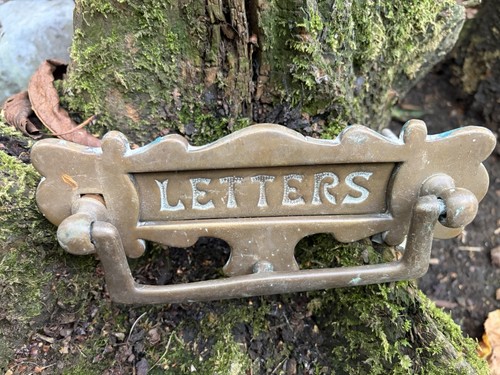 Genuine antique brass - brass, letter