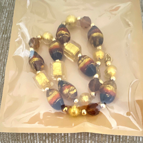 Murano glass necklace and gold - murano,