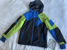 Spyder Boys Leader Ski Jacket in Black/Blue/Green Size 14 years 152cm