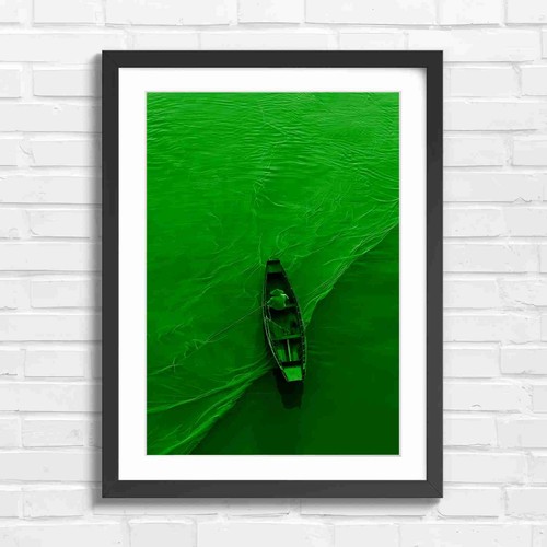 Chinese fishing net art - fishing, boat