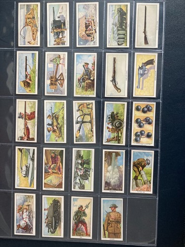 Cigarette cards weapons war - cigarette,