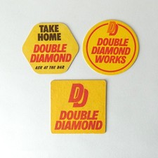 Double Diamond Beer Mats. 3 Vintage Coasters. Take Home Beers. Ind Coope.