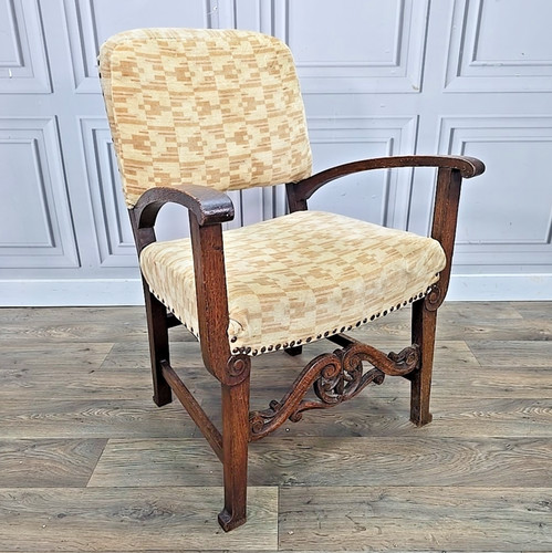 Antique oak armchair arts - –,
