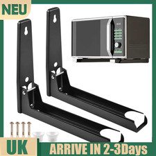 2X Heavy Duty Adjustable Stretch Oven Shelf Microwave Bracket Wall Mounted Rack