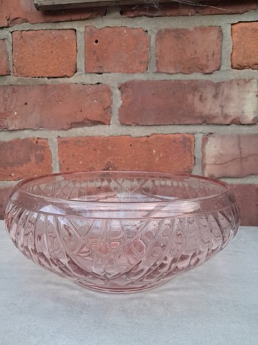 Vintage pink glass bowl - vintage,