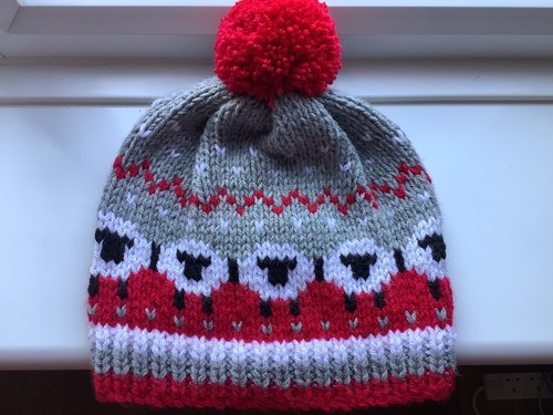 Adult hand knitted sheep - adult,
