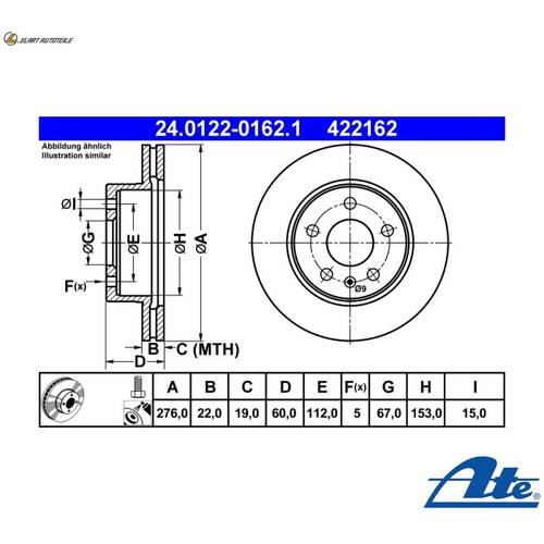 Brake discs 0122 - 2x,
