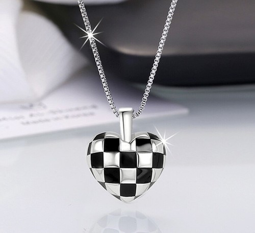 Checkerboard heart 925 - checkerboard,