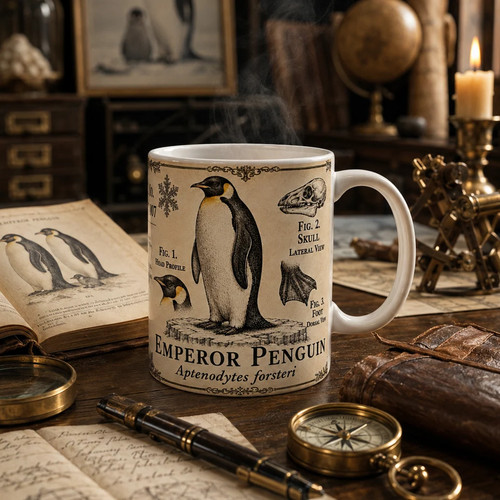 Emperor penguin mug - penguin,