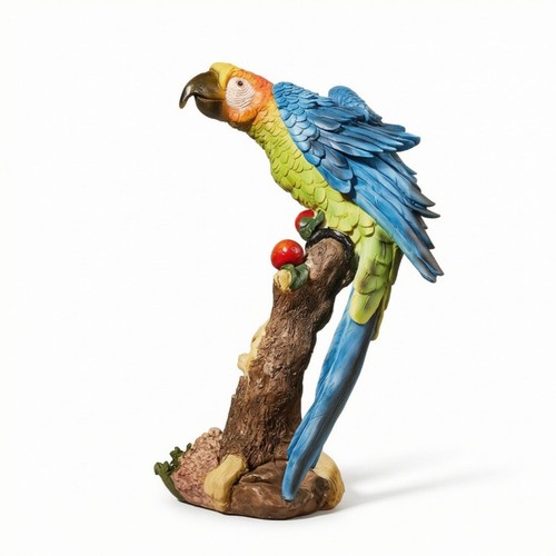 Parrot figurine carved - parrot,