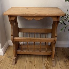 Rustic Pine Magazine Rack Side