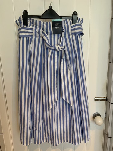 Blue white striped - white,
