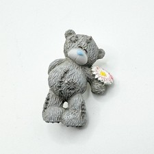 Vintage Me To You Tatty Teddy Bear Pin Badge Brooch Lapel Flower Resin Blue Nose