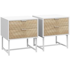 HOMCOM Bedside Table End Table