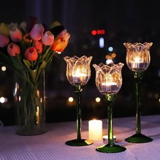Tulips Tealight Holders Glass