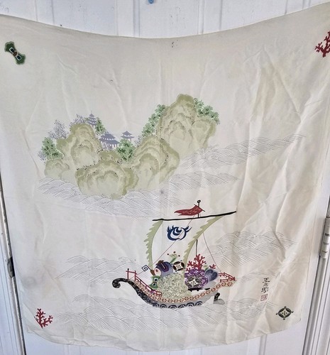 Vintage asian scarf japanese - asian,