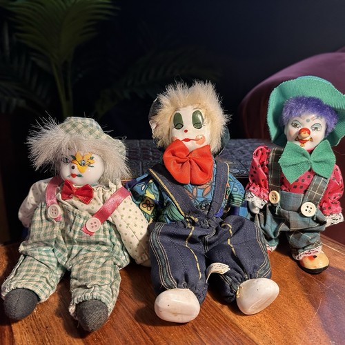 Vintage porcelain clown doll - clown,