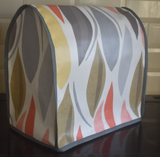 Food Mixer cover for Kitchenaid /Kenwood KMix Autumn Leaf vinyl fabric Grey trim