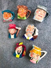 Vintage Artone Small Toby Jugs Set of 7